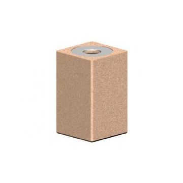 22-Gal. Square Open Top Concrete Trash Receptacle - 22L x 22W x 36H