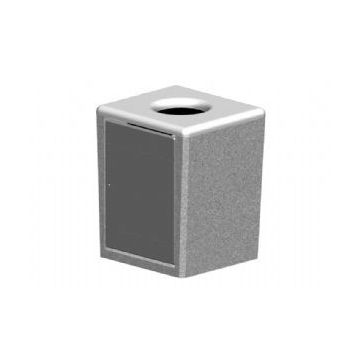 45-Gal. Rectangular Open Top Concrete Trash Receptacle - 29L x 26W x 36H