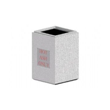 Square Concrete Hot Ash Receptacle - 22L x 22W x 35H