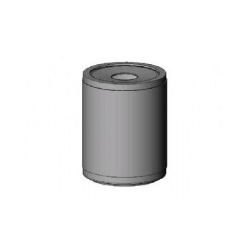 36-Gal. Round Open Top Concrete Trash Receptacle - 26.13D x 32.63H