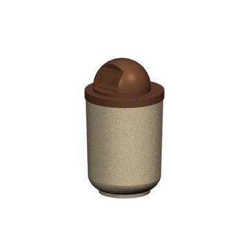 36-Gal. Round Open Top Concrete Trash Receptacle