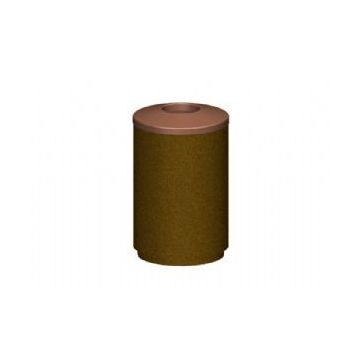 22-Gal. Round Open Top Concrete Trash Receptacle - 21D x 33H