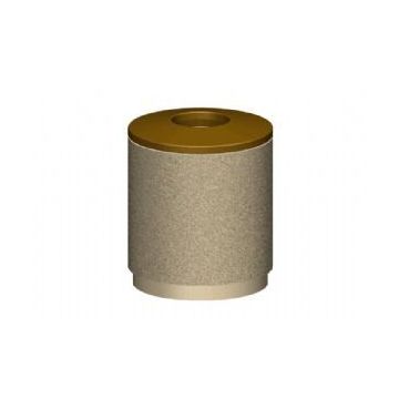 36-Gal. Round Open Top Concrete Trash Receptacle - 31D x 35H