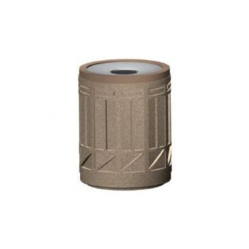 30-Gal. Colonial Series Round Open Top Concrete Trash Receptacle