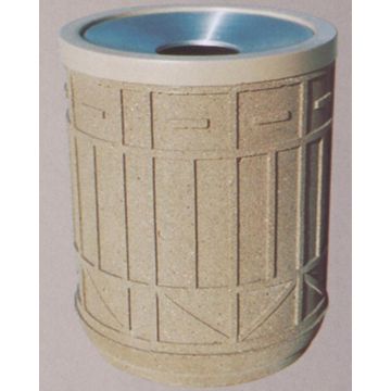 30-Gal. Colonial Series Round Open Top Concrete Trash Receptacle