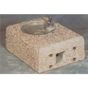Concrete Wall-Mounted Drinking Fountain - 19.5Lx14.25Wx9H