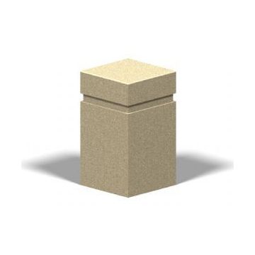 16Lx16Wx28H Square Concrete Bollard