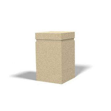 24Lx24Wx40H Square Concrete Bollard