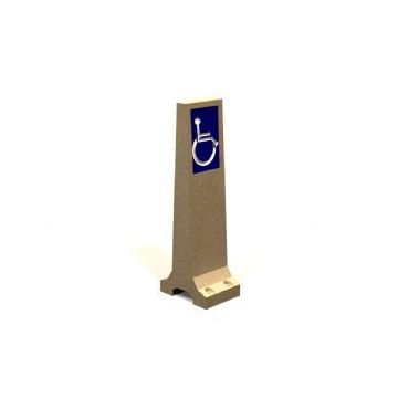 16Lx12Wx48H Square Concrete Handicap Bollard