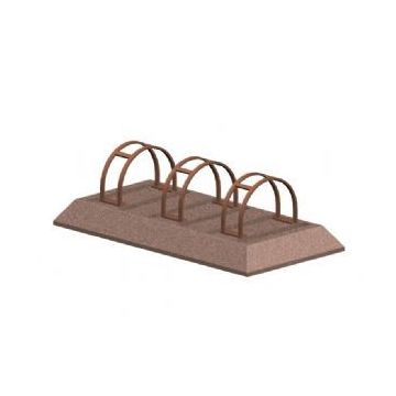 Concrete Bike Rack with Hitching Loops