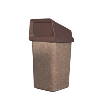 Brown Plastic Waste Receptacle Lid
