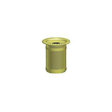 36-Gal. Breckenridge Series Round Open Top Steel Trash Receptacle