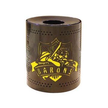 32-Gal. Perforated Multicolor Custom Logo Receptacle