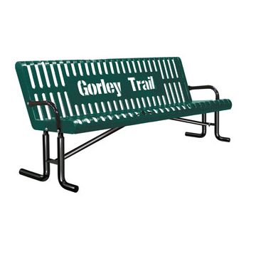 Personalized Vertical Slatted Bench
