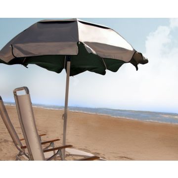 6' Diameter Beach Umbrella with 8-Panel Solar Reflective Umbrella Cover