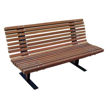 Palisade Single Contour Redwood Bench