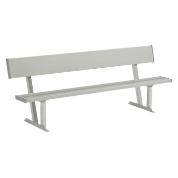 All-Aluminum Player's Bench with Back - Portable/Surface Mount
