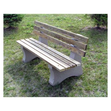8-Ft. Concrete - Treated Lumber Bench