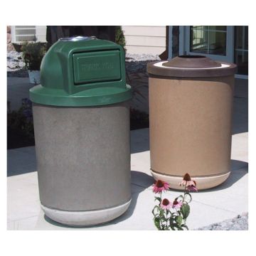 35-Gal. Elite Ash and Trash Receptacle with Pitch-In or Dome Lid