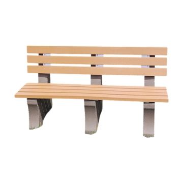 6' Bench (Recycled Plastic Boards) - Cedar Color Boards