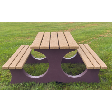 6' Picnic Table With Recycled Plastic Boards