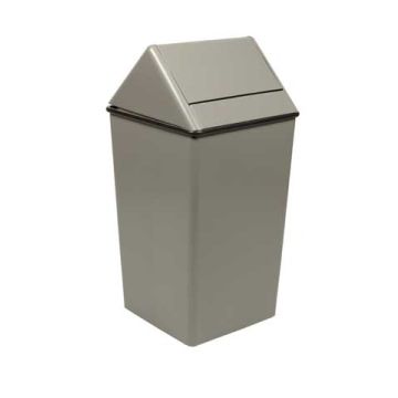 36-Gal. Metal Swing Top Trash Receptacle