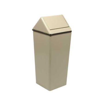 21-Gal. Metal Swing Top Trash Receptacle