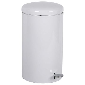 7-Gal. Round Step Steel Trash Receptacle with Liner