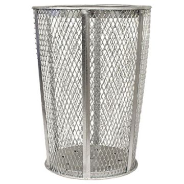 48-Gal. Expanded Metal Waste Basket - Galvanized Finish