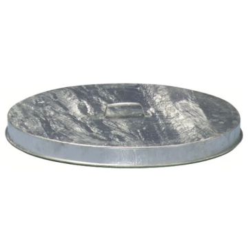 Flat Top Heavy Duty Cover for Receptacle - Galvanized - CTN6