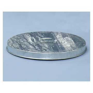 Flat Top Heavy Duty Cover for Receptacle - Galvanized - CTN6
