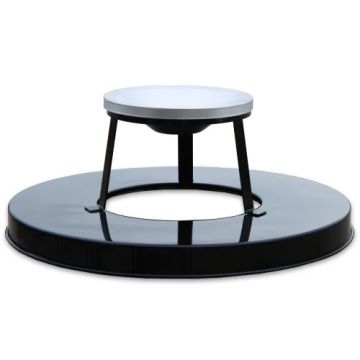 Ash Urn Top for Open Top Metal Trash Receptacle.