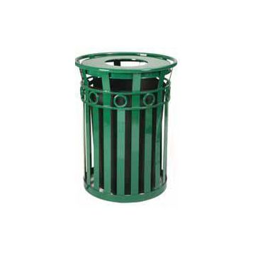 40 Gal. Receptacle with Flat Top Lid And Plastic Liner