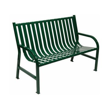 Slatted Metal Bench