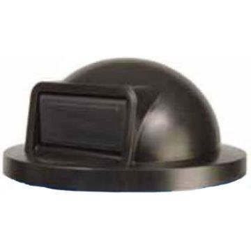 23.5D Dome Top Plastic, Black Lid for 55 Gal. Waste Receptacle