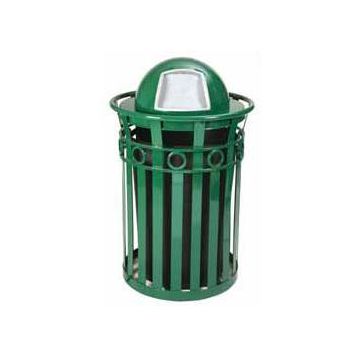 36 Gal. Receptacle with Dome Top Lid and Plastic Liner