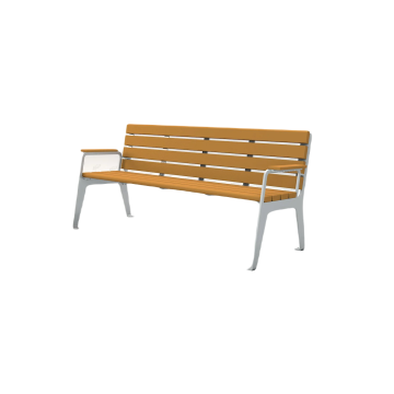 Plaza Bench with Back