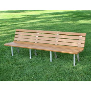 St. Pete Recycled Plastic Bench With Aluminum Base