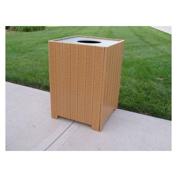 Heavy Duty Square Recycled Plastic Receptacle