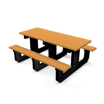 Walk-Through Recycled Plastic Picnic Table