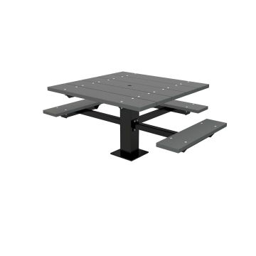 4' Square Recycled Plastic T-Table 