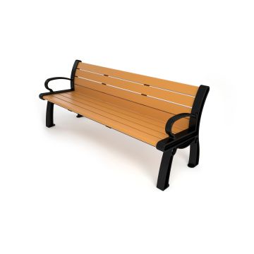 Heritage Recycled Plastic Bench With Back