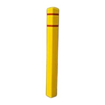 Post Guard-Square yellow/red tape Post 6.5” x 6.5”