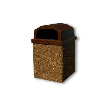 40-Gallon Receptacle with Raised Lid - Standard Color Series (Quick Ship)
