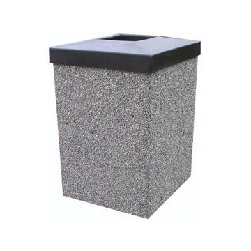40-Gallon Receptacle w Low-Profile Lid - Standard Color (Quick Ship)