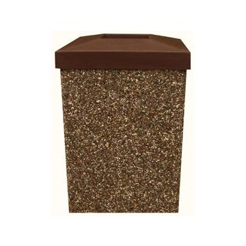 30-Gallon Receptacle w Low-Profile Lid - Standard Color (Quick Ship)