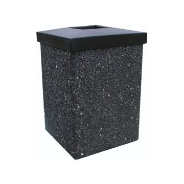 30-Gal. Receptacle with Low-Profile Lid - Salt & Pepper Color Series