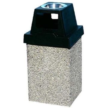 10-Gallon Receptacle with Ashtray - Salt & Pepper Color Series