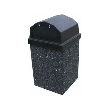 40-Gallon Receptacle &  Raised Lid w Two Spring Loaded Doors Salt & Pepper
