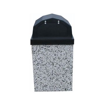 30-Gallon Receptacle & Raised Lid w One Spring Loaded Door - Salt & Pepper